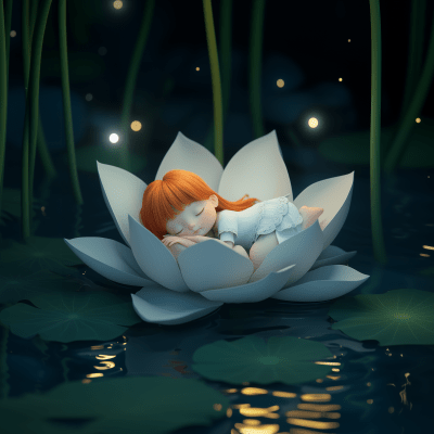 Sleeping Beauty on Lotus