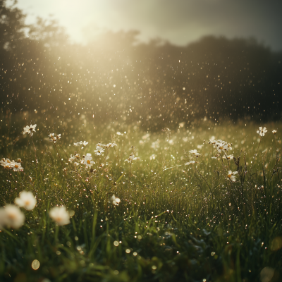 Sunny Meadow After Rain