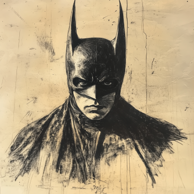 Mysterious Bat Figure Sketch