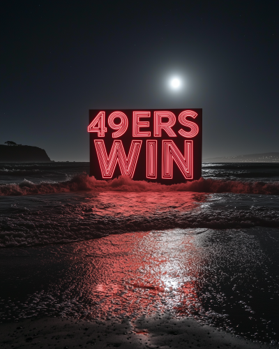 49ERS WIN at the Beach