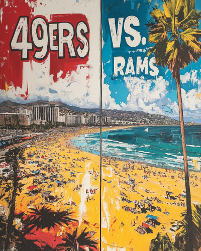 49ERS vs. RAMS Comic Art