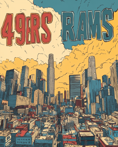 49ers vs Rams Comic Style