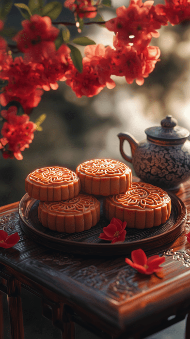 Tasty Mooncakes Under Sunlight