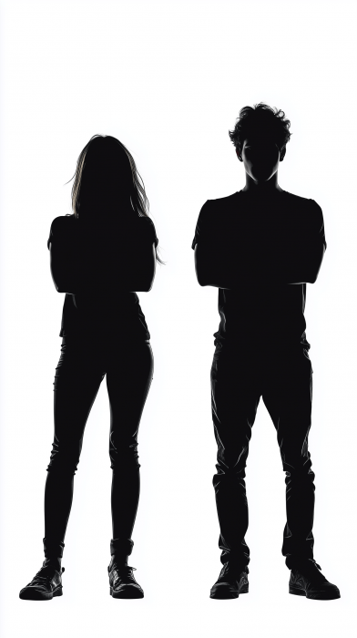 Silhouette of Young Couple