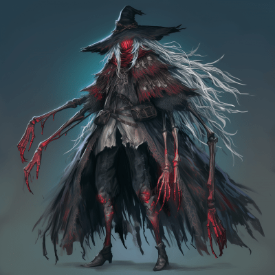 Creepy Witch Illustration