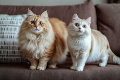 Persian and Ragdoll Cats