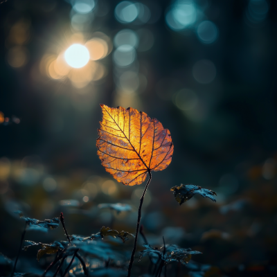 Colorful Leaf in Forest