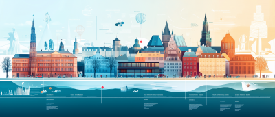 Copenhagen City Hall and Villa Mairea Infographic