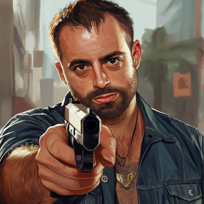 GTA 5 Character with Gun