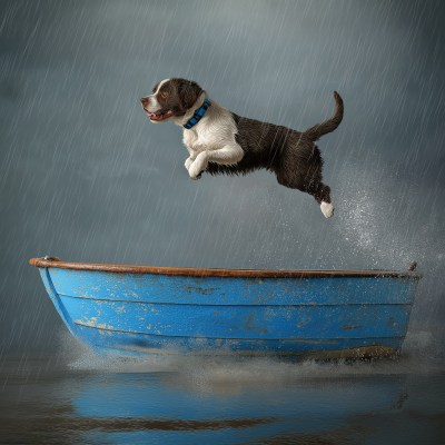 German Shorthair Dog Jumping