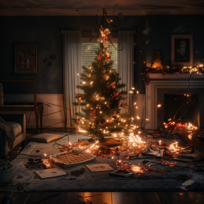 Dark Christmas Scene