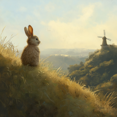 Curious Rabbit in Morning Light