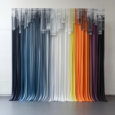 Solid Colour Paper Curtain