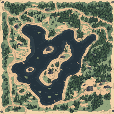 Lake Map Design