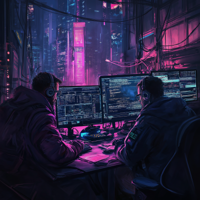 Cyberpunk Programmer Team Breakthrough