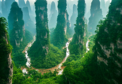 Jade River Bed in Zhangjiajie