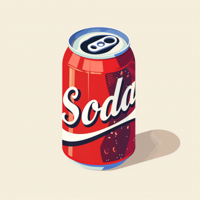 Classic Soda Can Illustration