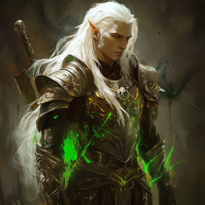 Elven Paladin in the Forest