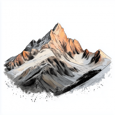 Mountain Landscape Illustration