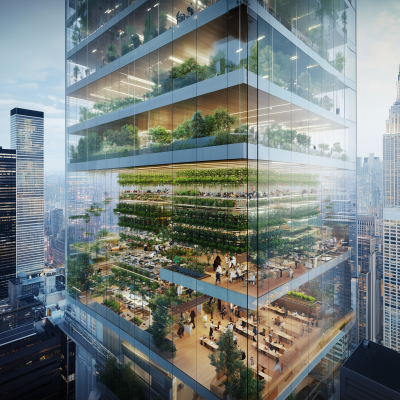 Urban Farming in Skyscraper