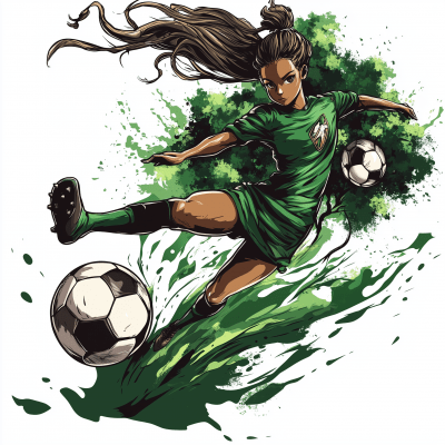 Anime Tree Soccer Mascot