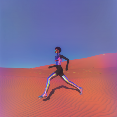 Running Girl at Twilight