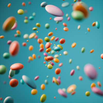 Colorful Smarties in Flight