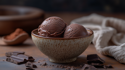 Japandi Style Chocolate Gelato