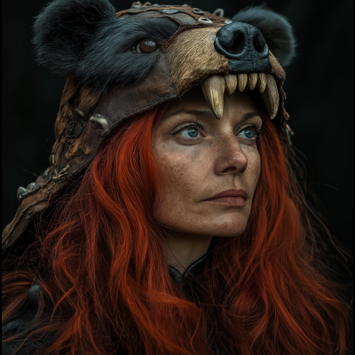 Celtic Woman in Bear Headdress