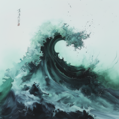 Surreal Chinese Sea Wave