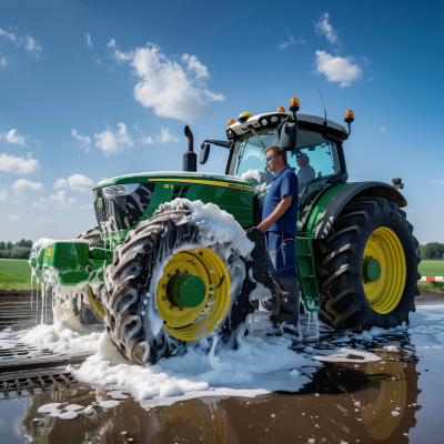 Tractor Cleaning Day