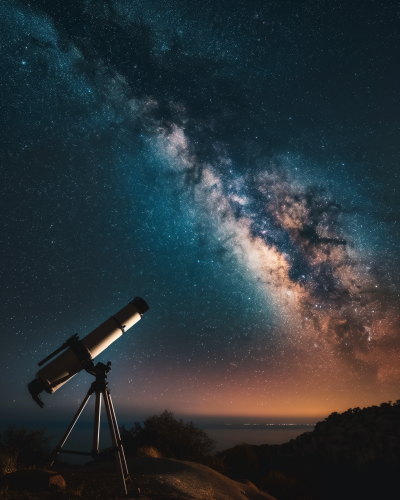 Milky Way Over Telescope