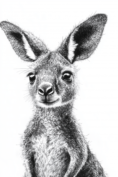 Baby Kangaroo Portrait