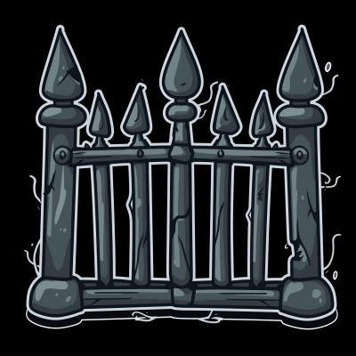 Halloween Iron Fence Sticker