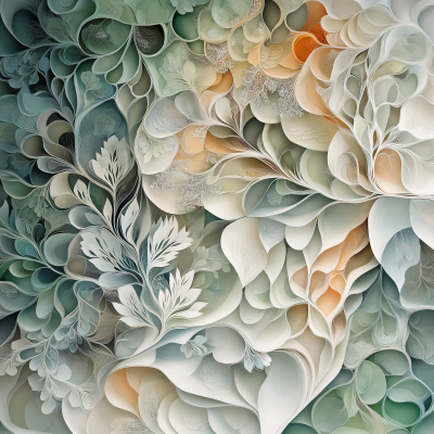 Intricate Paper Cut With Fractal Patterns