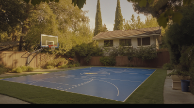 Nostalgic Backyard with Basketball Court