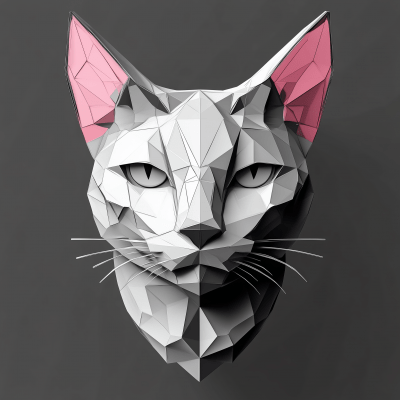 Low Poly Cat Portrait