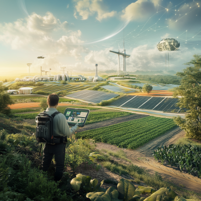 Futuristic Agricultural Landscape