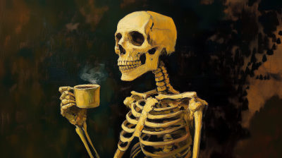 Yellow Skeleton with Espresso