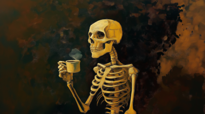 Yellow Skeleton with Espresso