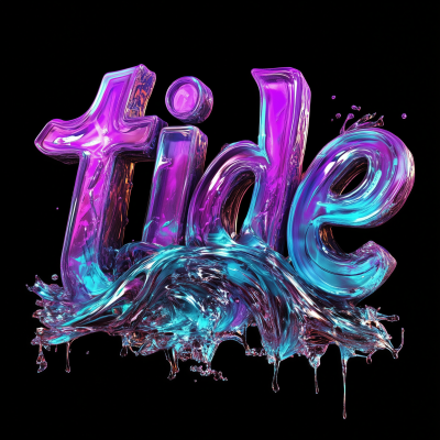 Neon Tide 3D Text