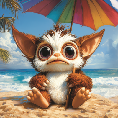 Gizmo the Gremlin at the Beach