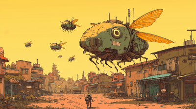 Radiated Cicadas in a Quaint Town