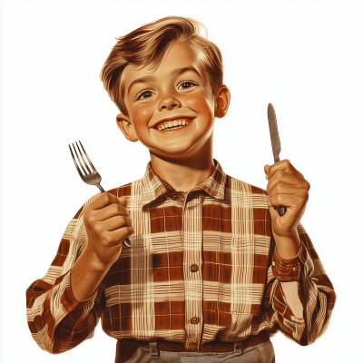 Vintage American Boy Smiling