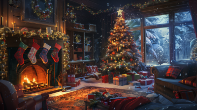 Cozy Christmas Living Room