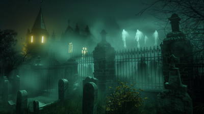 Haunting Graveyard Scene