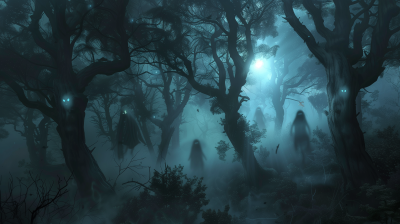 Haunted Forest at Night