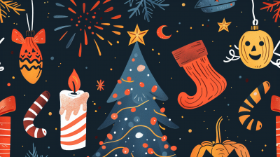 Festive Holiday Illustration Set