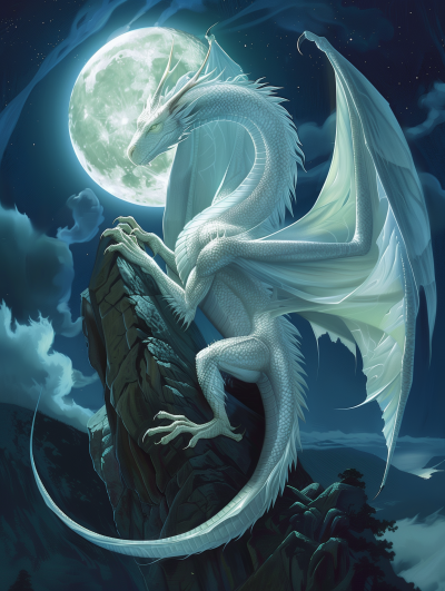 Majestic White Dragon