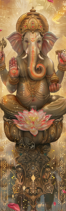 Lord Ganesha in Lotus Position